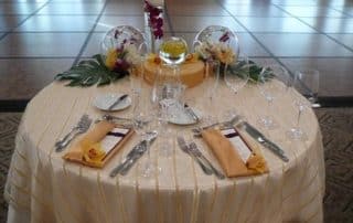 Party Table with Wine Glasses